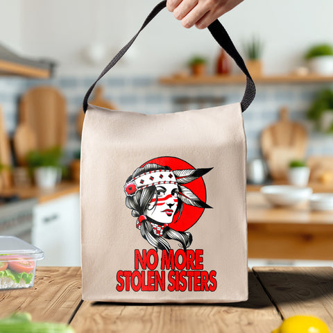 TS0085 I Wear Red For My Sisters Native American Canvas Lunch Bag