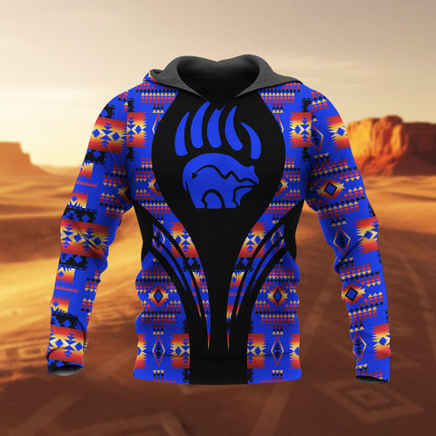 TS0088-3d Bear Native American Pride 3D Hoodie
