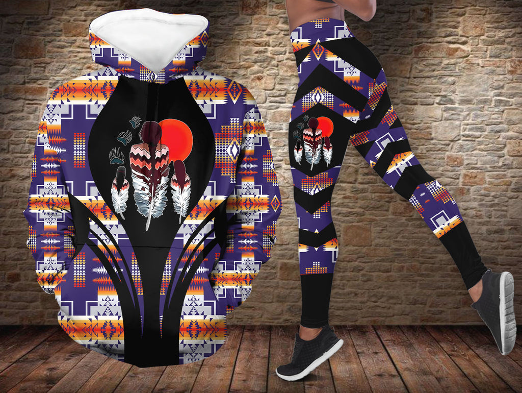 TS0099 Mama Bear Native American Hoodie Leggings Set