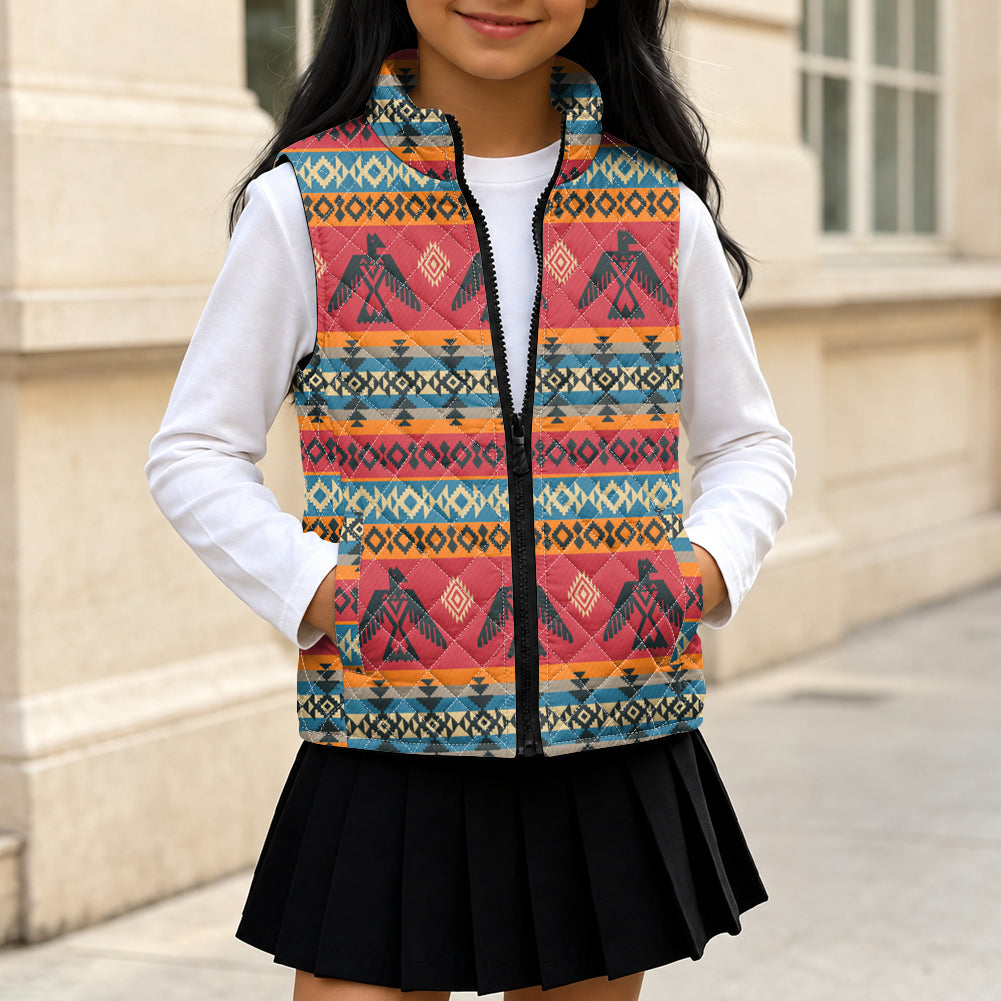 Thunderbird Native American-Inspired Children's Quilted Lightweight Vest GB-NAT00029