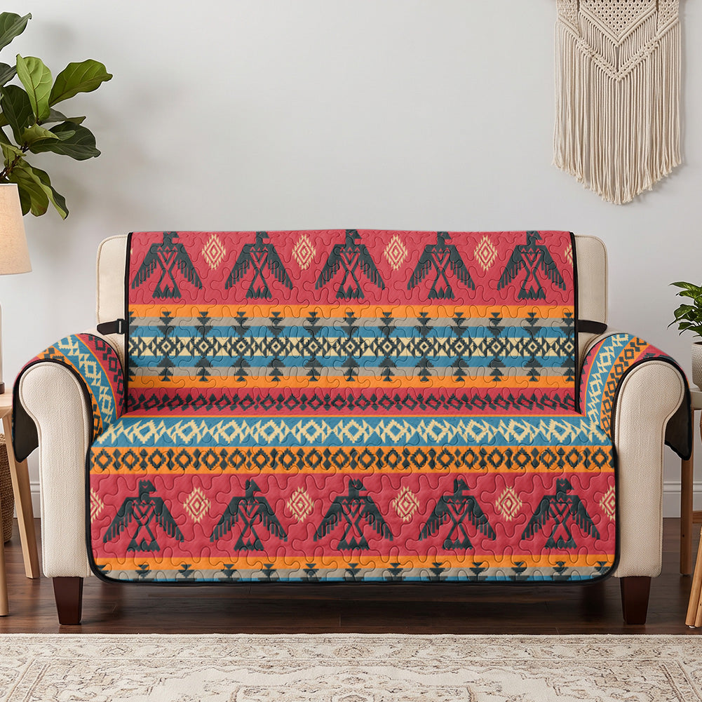 Thunderbird Native American-Inspired Quilted Sofa Cover - Loveseat or 3-Seater GB-NAT00029