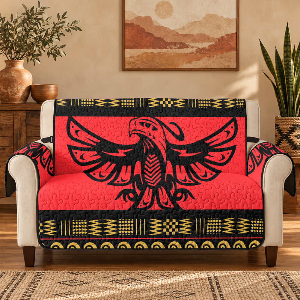 Thunderbird Native American-Inspired Quilted Sofa Cover - Loveseat or 3-Seater GB-NAT00048
