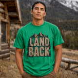 Topographic Mountain Typography Graphic Native American-Inspired 2D T-Shirt TSm026