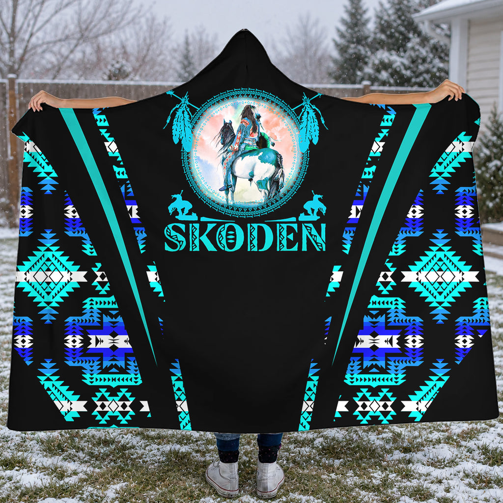 Trail of Tears Native American-Inspired Hooded Blanket GB-HW000646