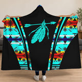 Tribal Arrow Feather Native American-Inspired Hooded Blanket GB-HW000307