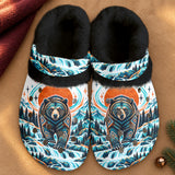 Tribal Bear Native American-Inspired Classic Clogs with Fleece Shoes BSm032