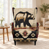 Tribal Bear Native American-Inspired Wingback Chair Slipcover GB-NAT00900