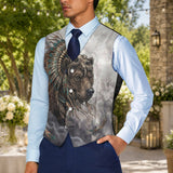 Tribal Bear Native American Suit Vest Jacket Print One Side Front GB-NAT00143v3