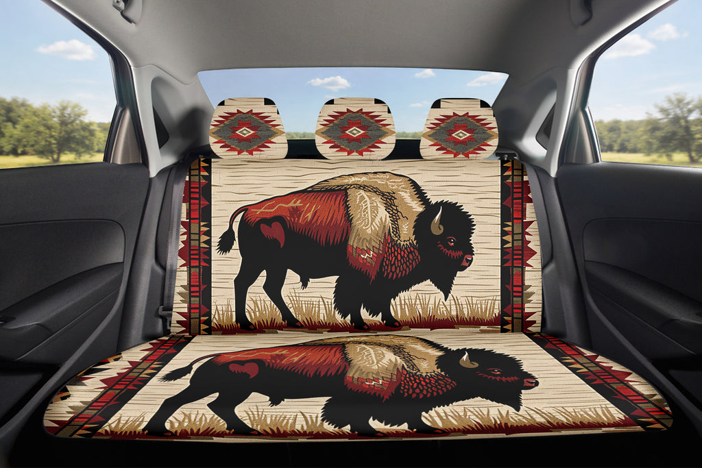 Tribal Bison Native American Car Back Seat Cover Set GB-NAT00902
