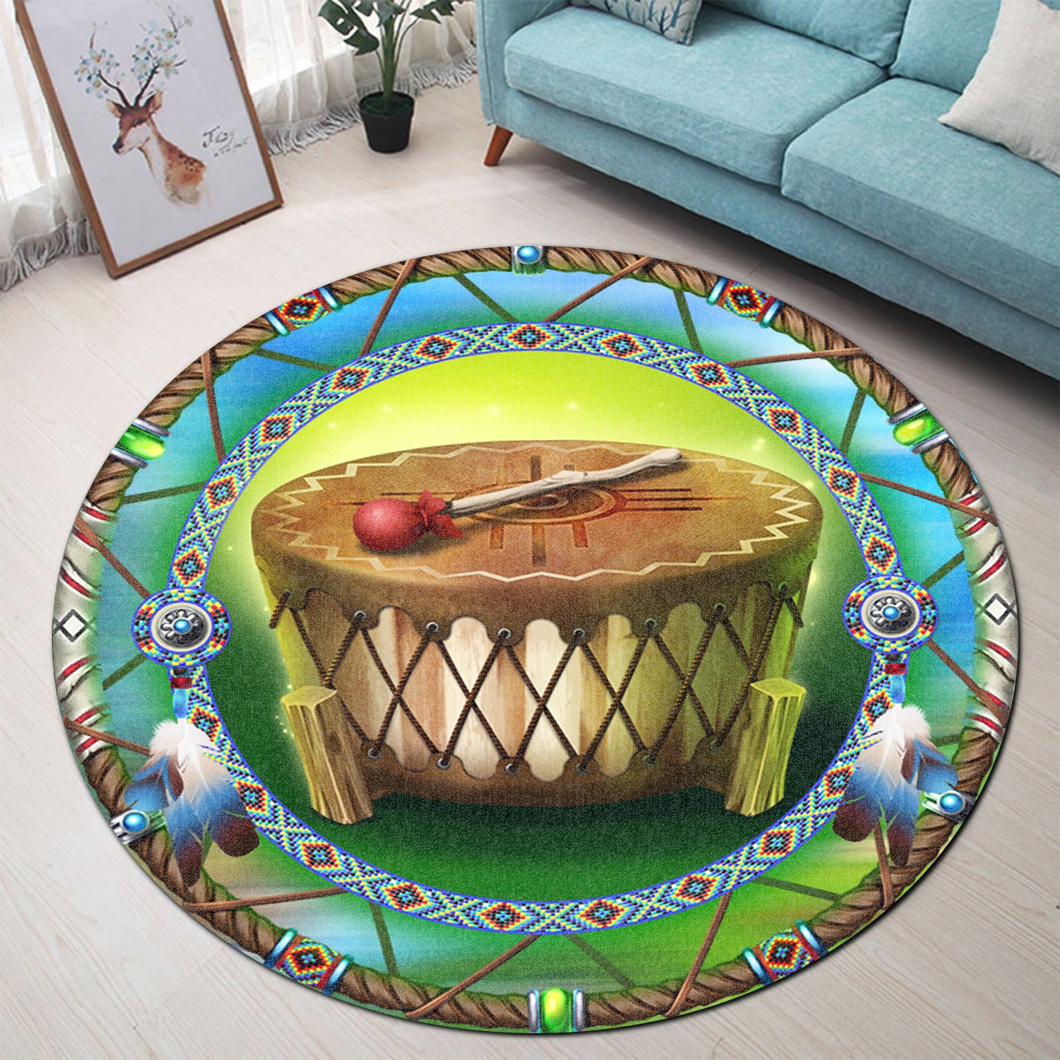 Native American Drum Table Vintage Drum Table – Rue Boutique