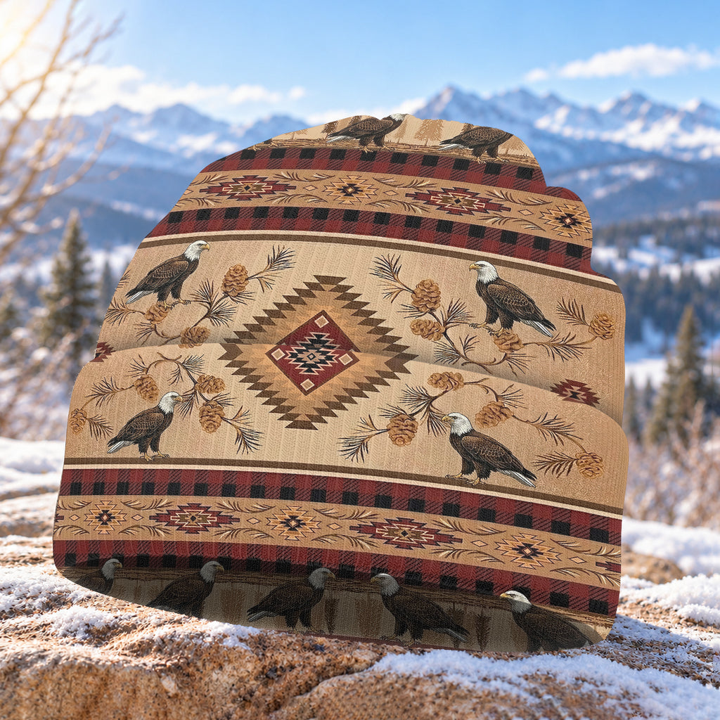 Tribal Eagle Native American-Inspired All-Over Print Knitted Hat LVR0057v5