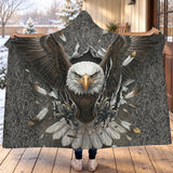 Tribal Eagle Native American-Inspired Hooded Blanket DS260408M10
