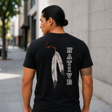 Tribal Feather Native American-Inspired 2D T-Shirt TSm006 Back Print Only