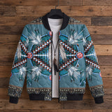 Tribal Feather Native American-Inspired Men's Quilted Jacket GB-NAT00640-02
