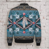 Tribal Feather Native American-Inspired Men's Quilted Jacket GB-NAT00640-02