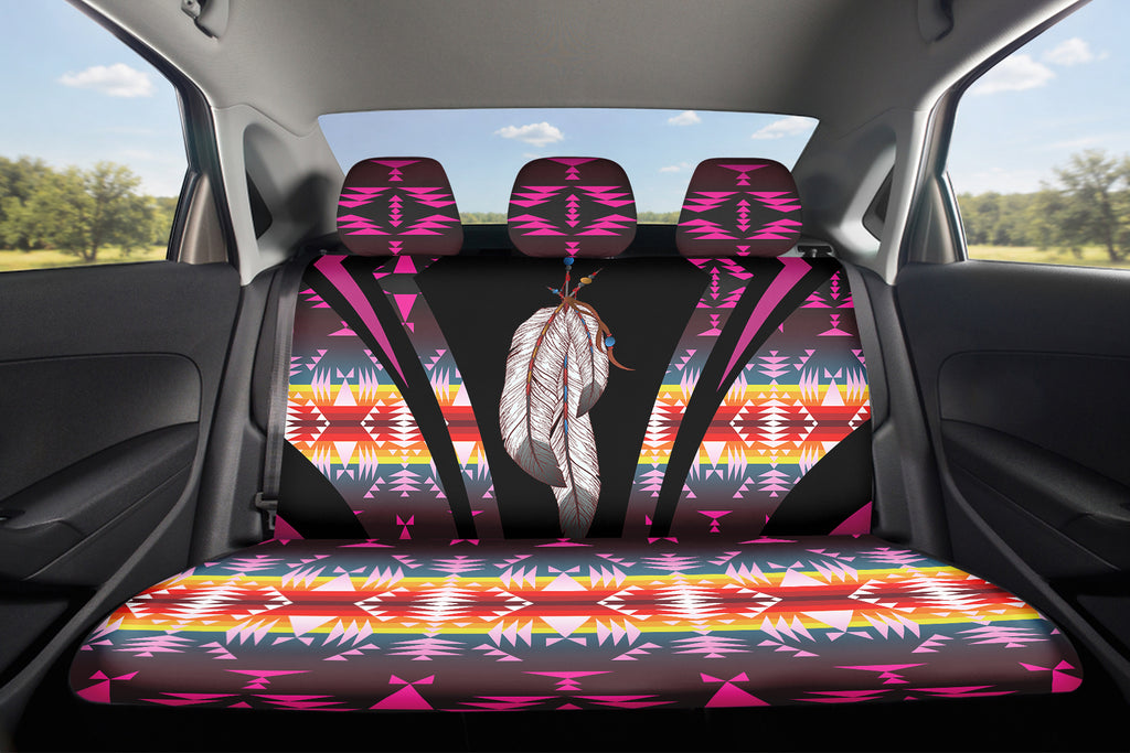 Tribal Feather Native American Car Back Seat Cover Set LB00199