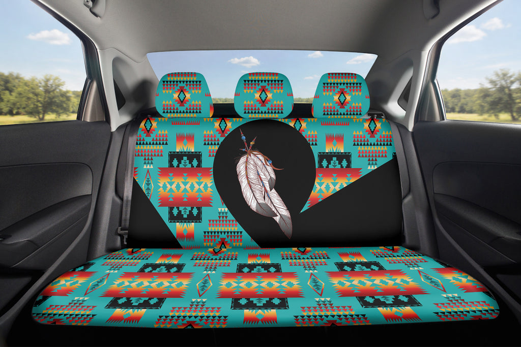 Tribal Feather Native American Car Back Seat Cover Set LB00247v3