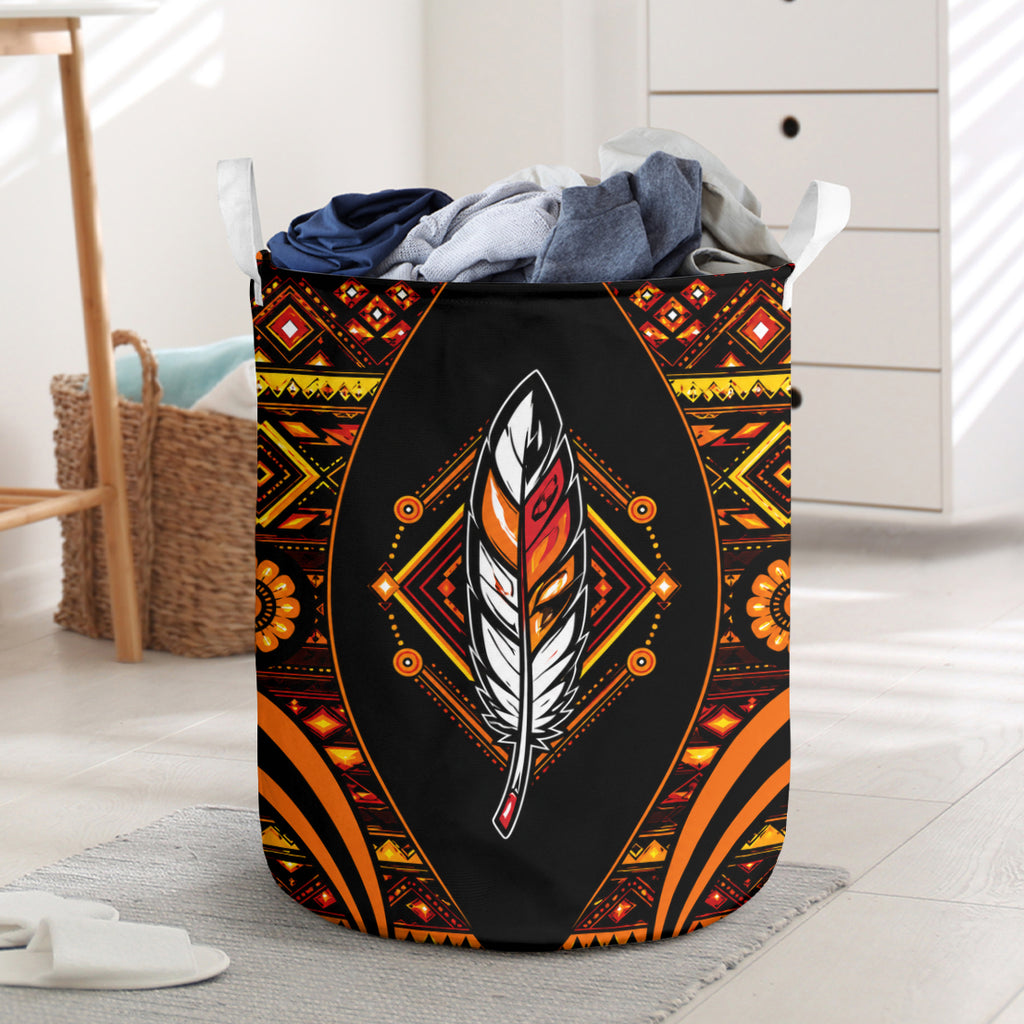 Tribal Feather Native American Laundry Basket DS260731M10