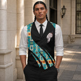 Tribal Feather Native American Suit Vest Jacket Print Front & Back GB-HW000813