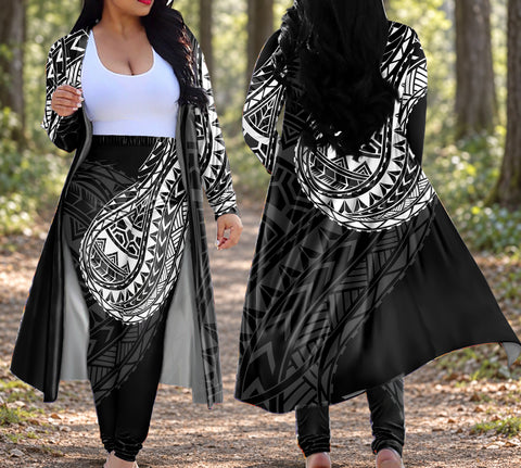 Tribal Pattern Native American-Inspired Cardigan Coat Long Pant Set DS250807M01