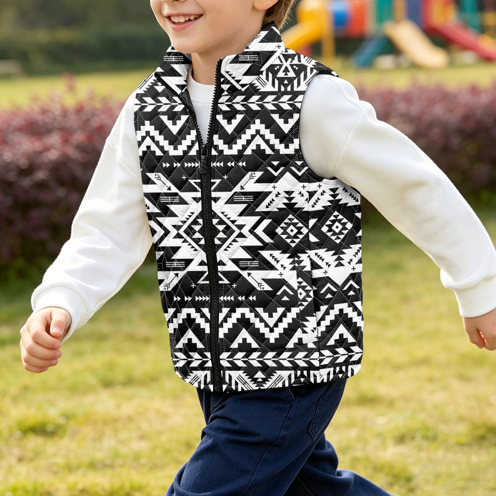 Tribal Pattern Native American-Inspired Children's Quilted Lightweight Vest GB-NAT00441