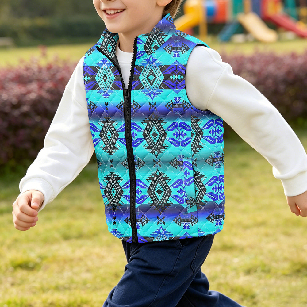 Tribal Pattern Native American-Inspired Children's Quilted Lightweight Vest GB-NAT00625