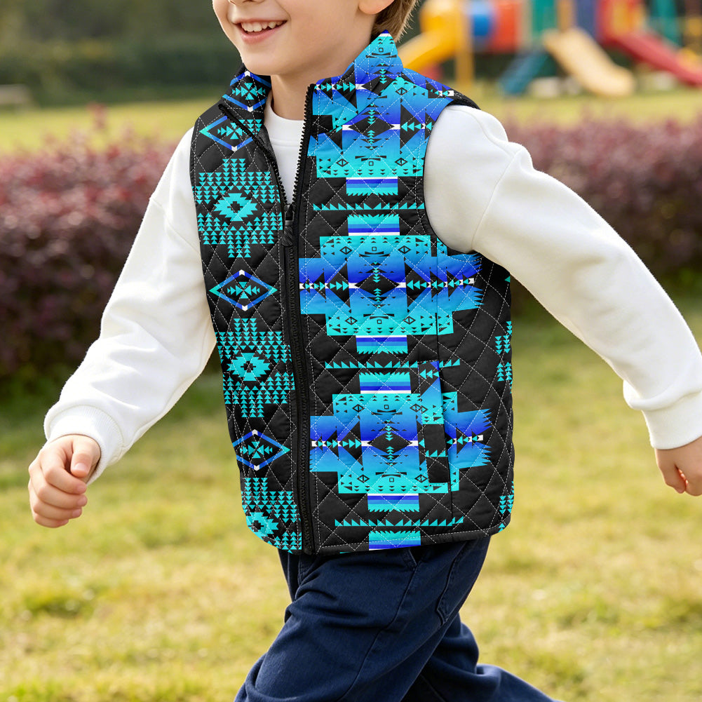 Tribal Pattern Native American-Inspired Children's Quilted Lightweight Vest GB-NAT00720-04