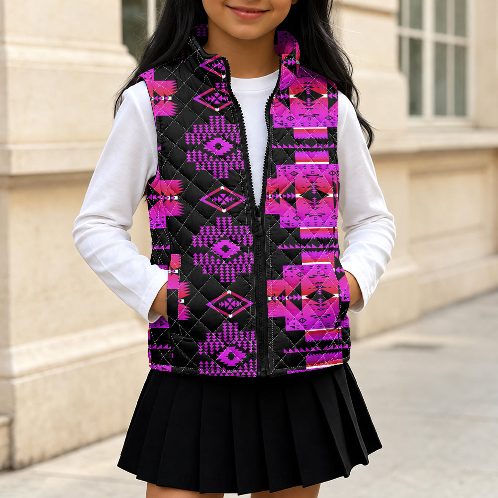 Tribal Pattern Native American-Inspired Children's Quilted Lightweight Vest GB-NAT00720-09