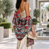 Tribal Pattern Native American-Inspired Faux Cashmere Shawl GB-NAT00588