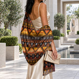 Tribal Pattern Native American-Inspired Faux Cashmere Shawl GB-NAT00644