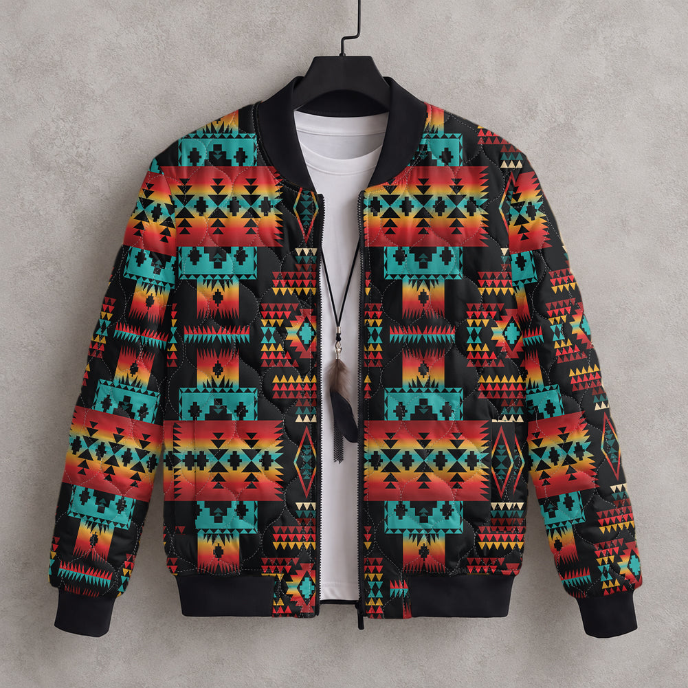 Tribal Pattern Native American-Inspired Men's Quilted Jacket GB-NAT00046-02