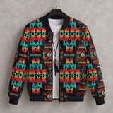 Tribal Pattern Native American-Inspired Men's Quilted Jacket GB-NAT00046-02