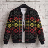 Tribal Pattern Native American-Inspired Men's Quilted Jacket GB-NAT00684B