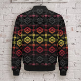 Tribal Pattern Native American-Inspired Men's Quilted Jacket GB-NAT00684B