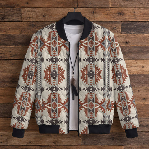 Tribal Pattern Native American-Inspired Quilted Jacket GB-NAT00594