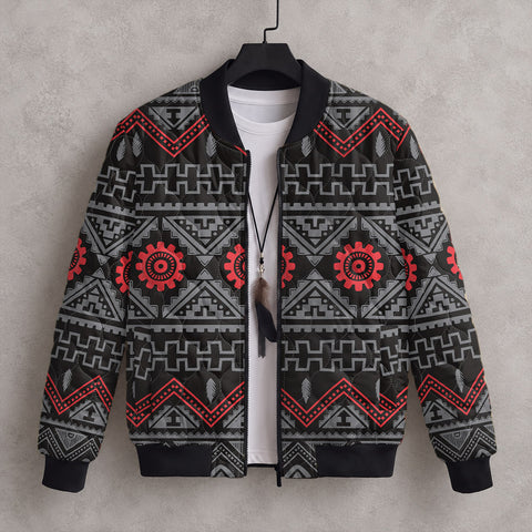 Tribal Pattern Native American-Inspired Quilted Jacket GB-NAT00595