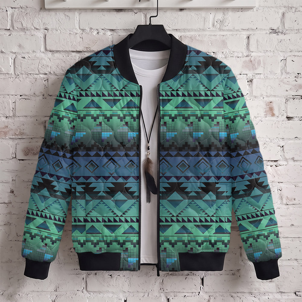 Tribal Pattern Native American-Inspired Quilted Jacket GB-NAT00601