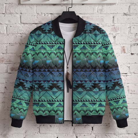 Tribal Pattern Native American-Inspired Quilted Jacket GB-NAT00601