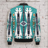 Tribal Pattern Native American-Inspired Quilted Jacket GB-NAT00634