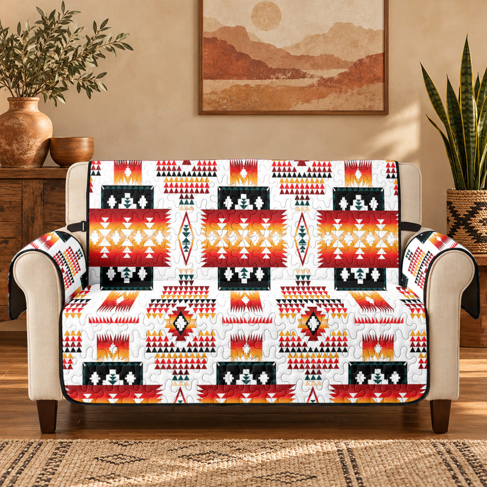 Tribal Pattern Native American-Inspired Quilted Sofa Cover - Loveseat or 3-Seater GB-NAT00075