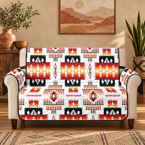 Tribal Pattern Native American-Inspired Quilted Sofa Cover - Loveseat or 3-Seater GB-NAT00075