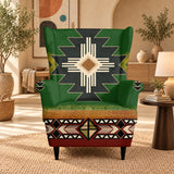 Tribal Pattern Native American-Inspired Wingback Chair Slipcover GB-NAT0001