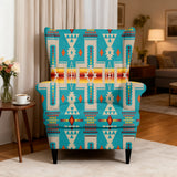 Tribal Pattern Native American-Inspired Wingback Chair Slipcover GB-NAT00062-05