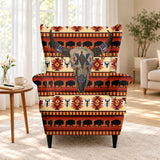 Tribal Pattern Native American-Inspired Wingback Chair Slipcover GB-NAT00241-02