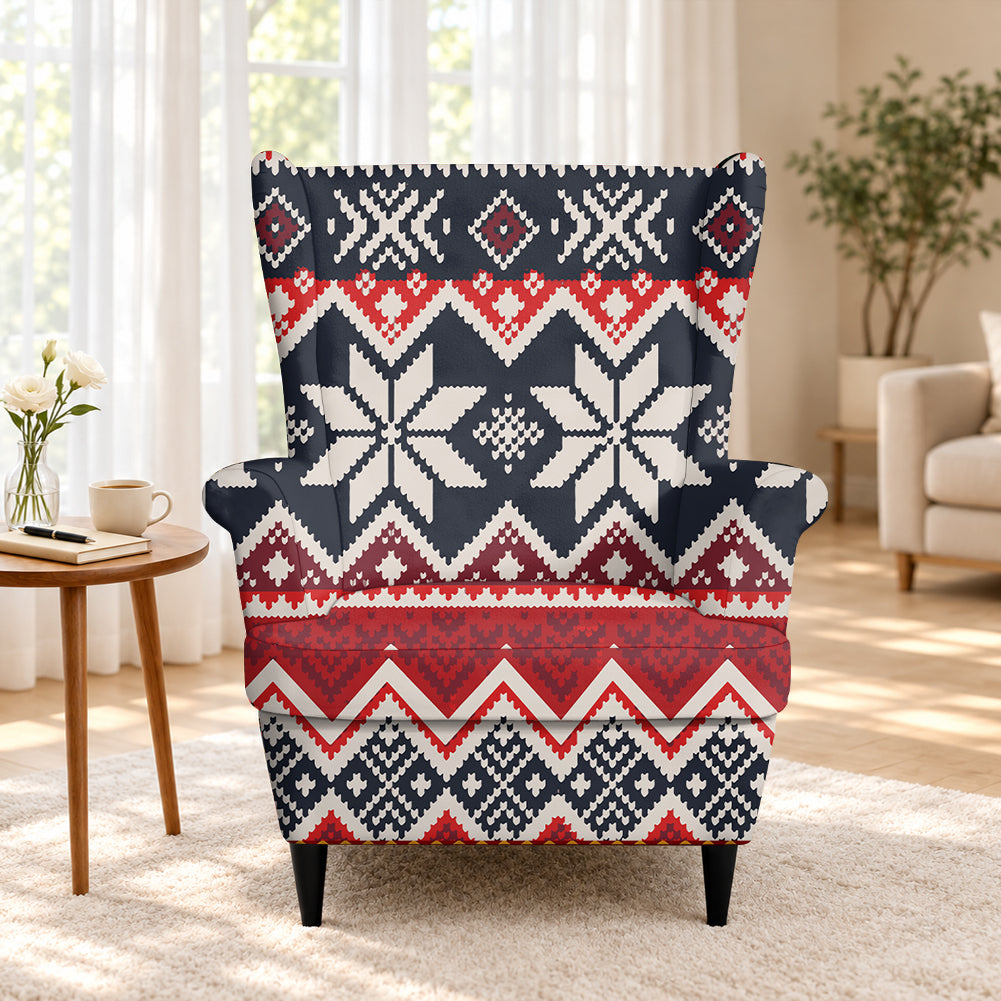 Tribal Pattern Native American-Inspired Wingback Chair Slipcover GB-NAT00527