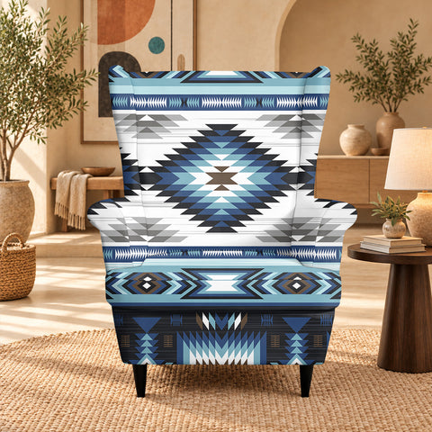 Tribal Pattern Native American-Inspired Wingback Chair Slipcover GB-NAT00528