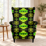 Tribal Pattern Native American-Inspired Wingback Chair Slipcover GB-NAT00720-07