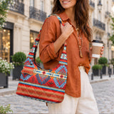 Tribal Pattern Native American-Inspired Women's Quilted Hobo Bag GB-NAT00087-01
