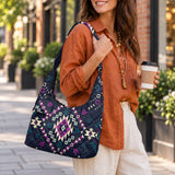 Tribal Pattern Native American-Inspired Women's Quilted Hobo Bag GB-NAT00565