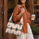 Tribal Pattern Native American-Inspired Women's Quilted Hobo Bag GB-NAT00622